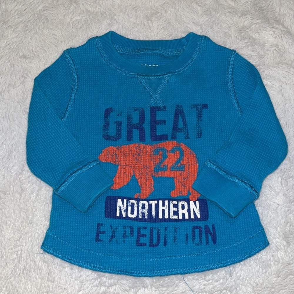 the childrens place 6-9 month blue long sleev sweater